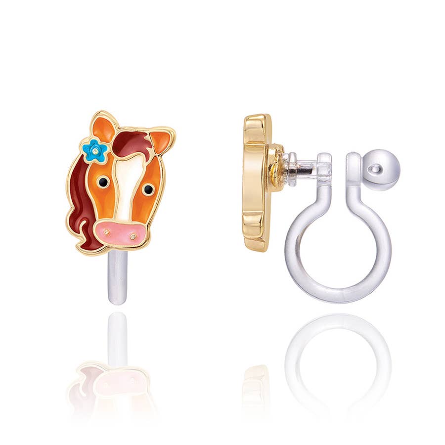 CLIP ON Cutie Earrings- Pretty Pony