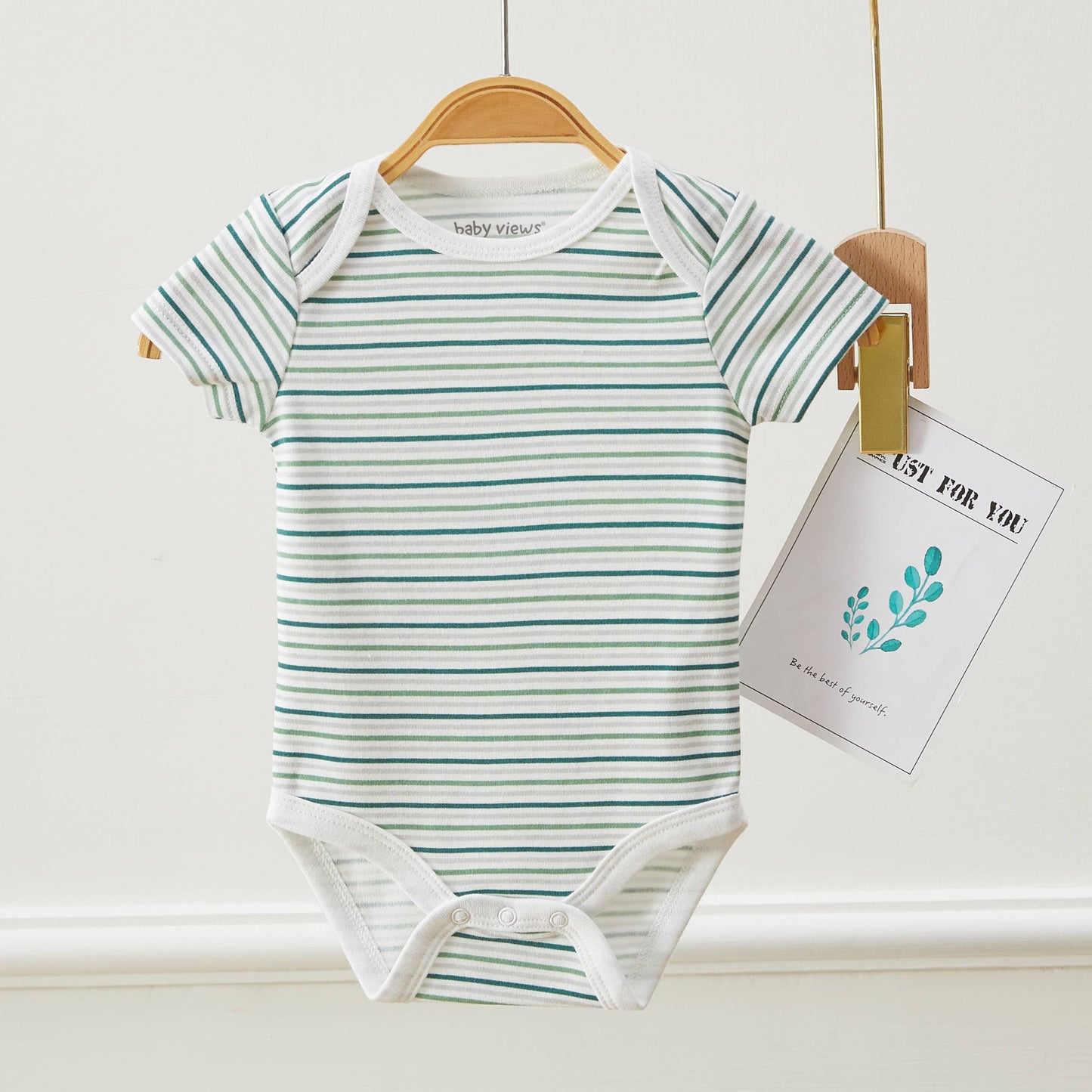 Pack of 3 Baby Boys Dinosaur Pattern Bodysuits Short Sleeve