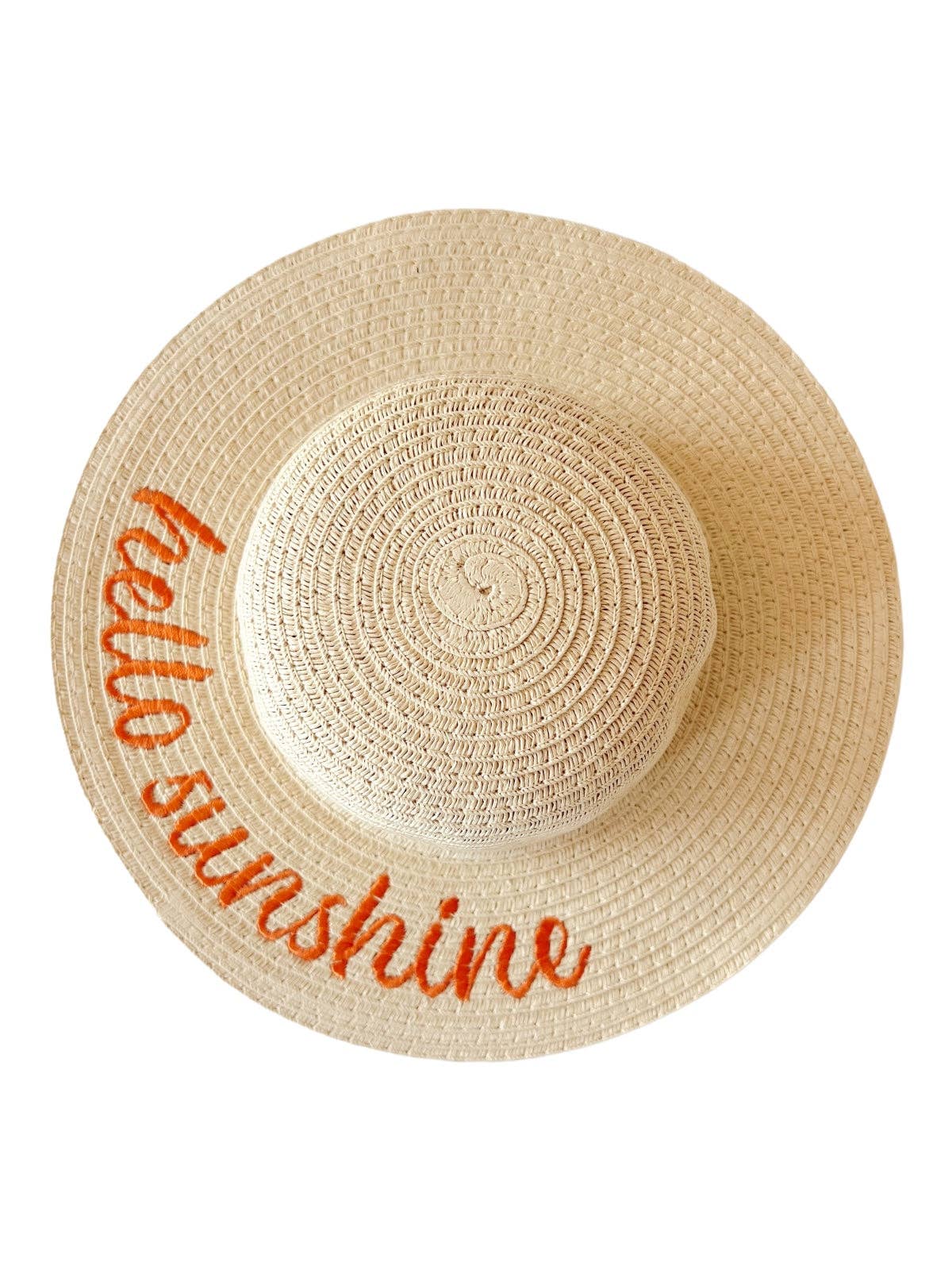 SpearmintLOVE - Wide Brim Woven Sunhat, Hello Sunshine