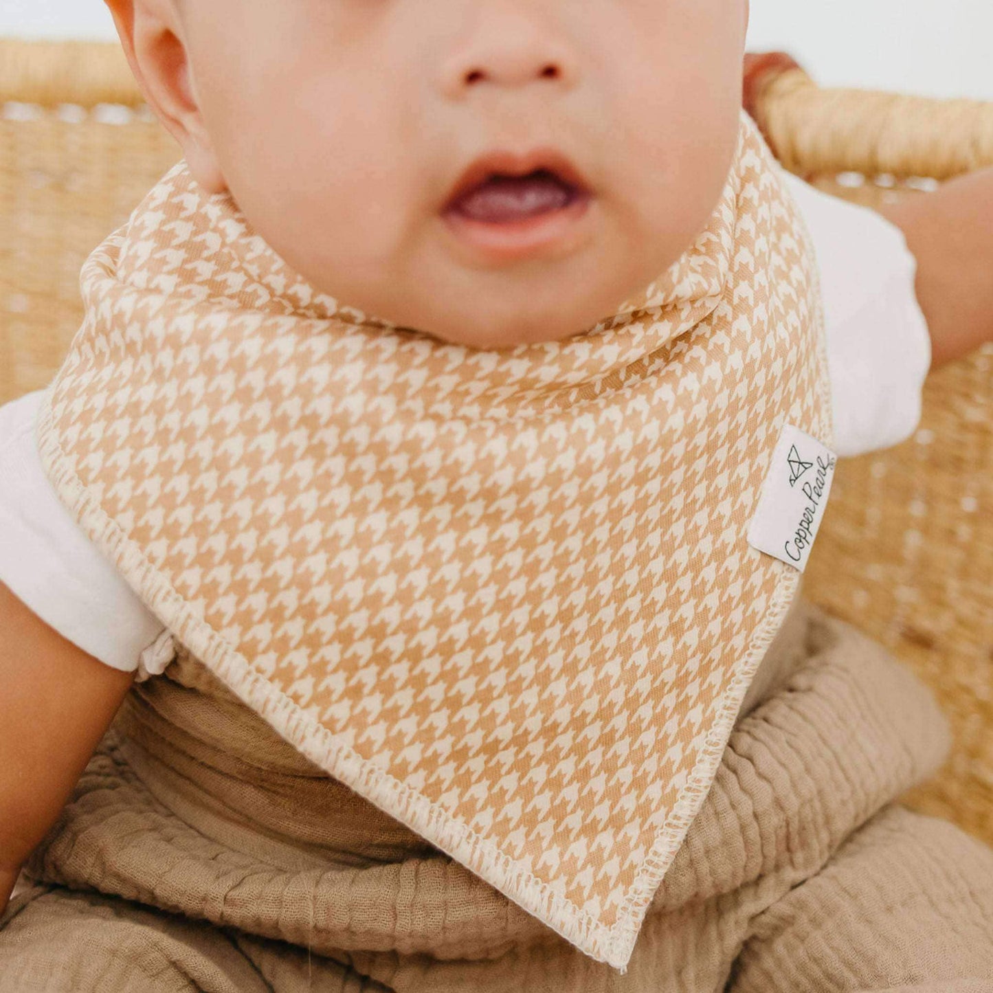 Copper Pearl - 4 Pack Baby Bandana Bibs - Eden