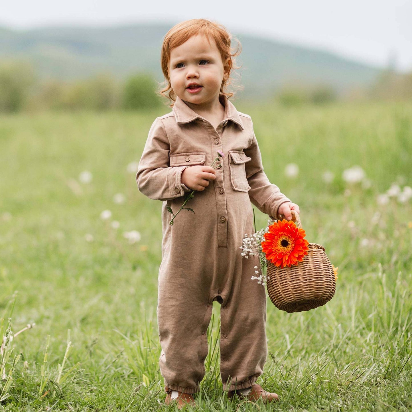 Burt's Bees Baby - Acid Wash Infant Jumpsuit