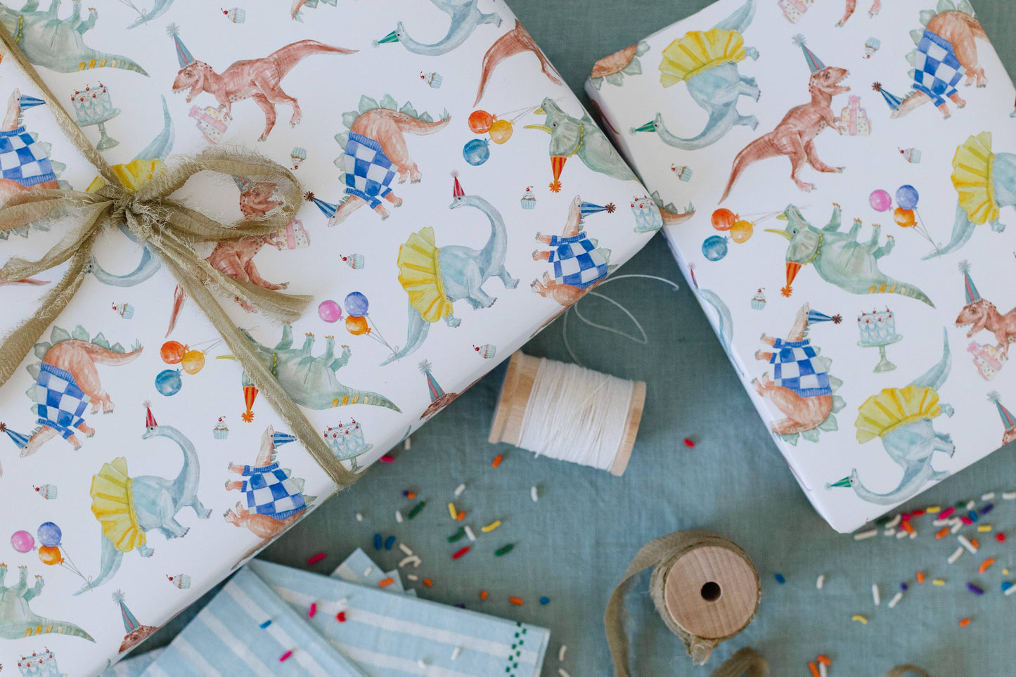 Birthday Dinosaurs Gift Wrap
