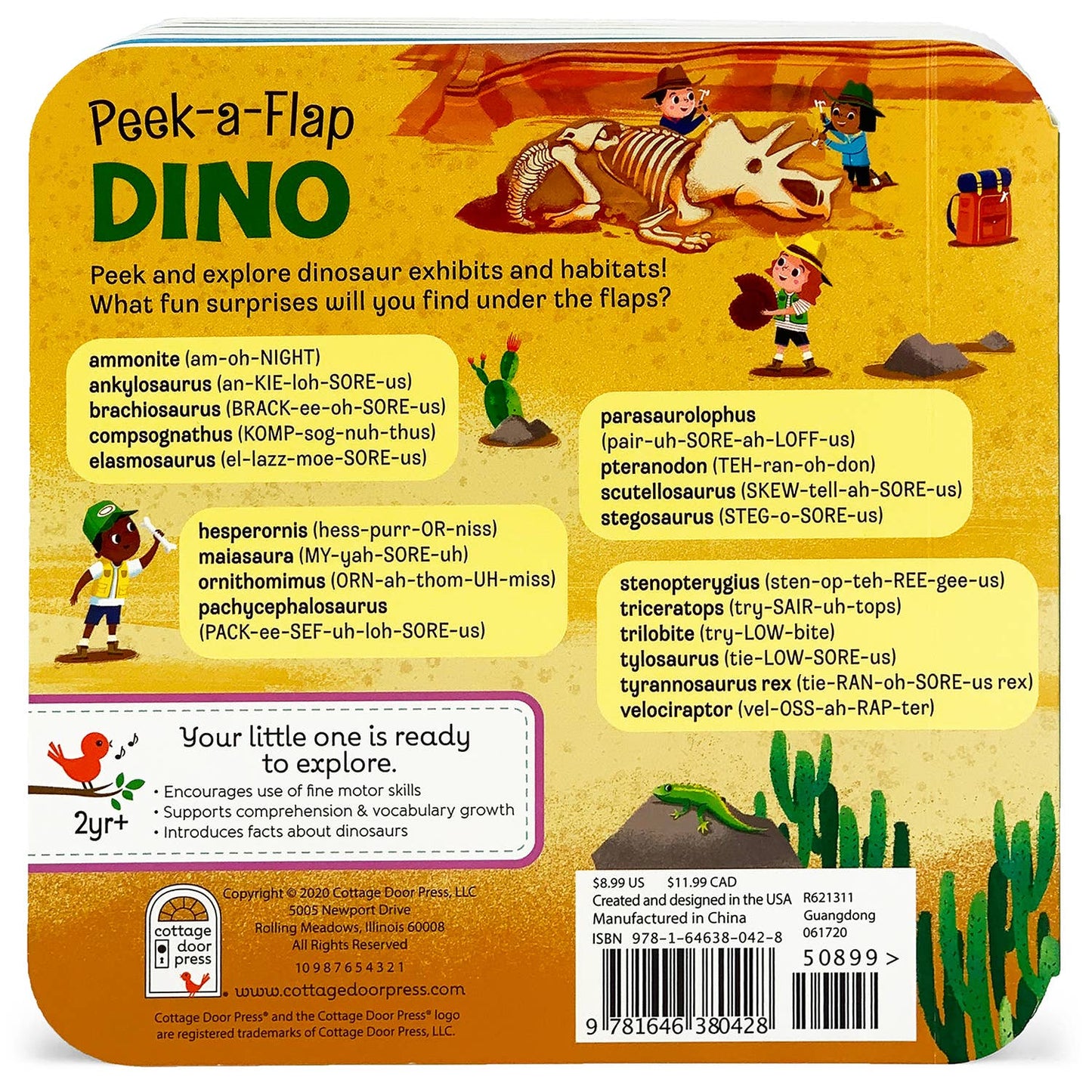 Cottage Door Press - Dino Lift-a-Flap Board Book
