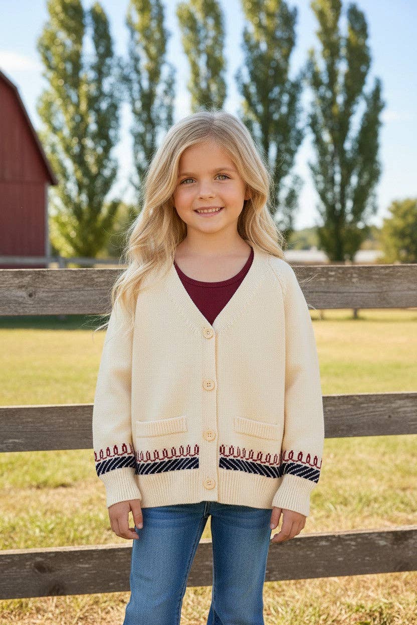 Ivory western knit cardigan