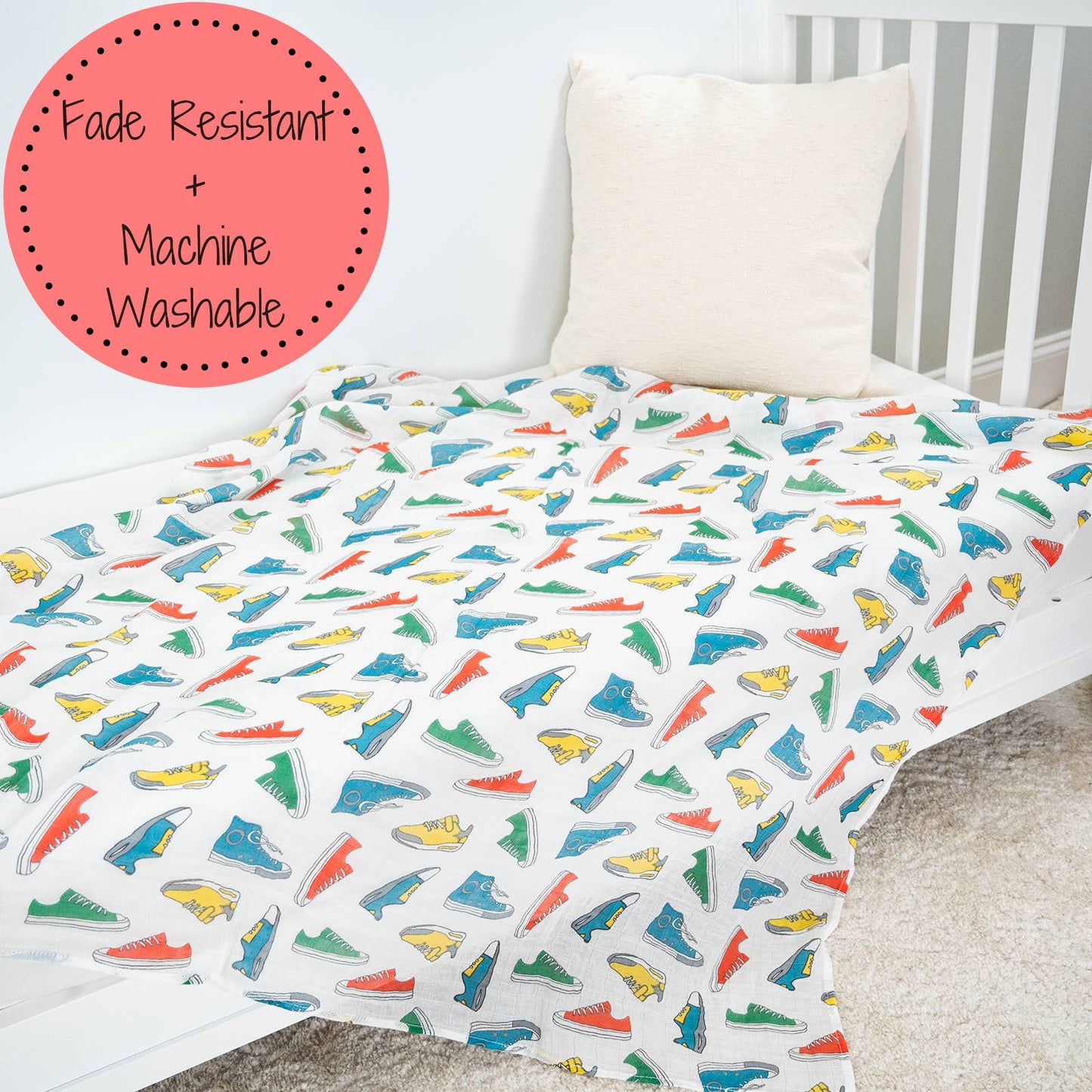 LollyBanks - Sole Mates Baby Swaddle Blanket