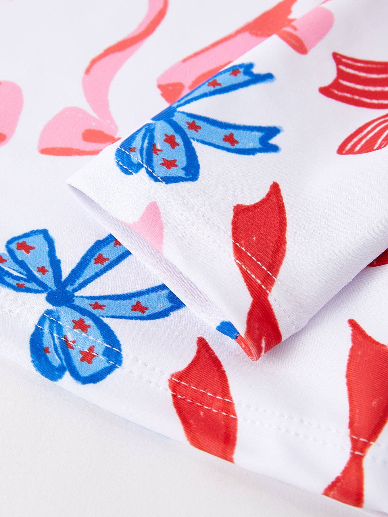 4th of july “Bow” Floral Boutique Swimsuit