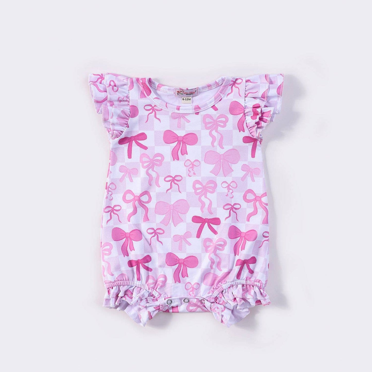 Checkered Coquette Baby Romper