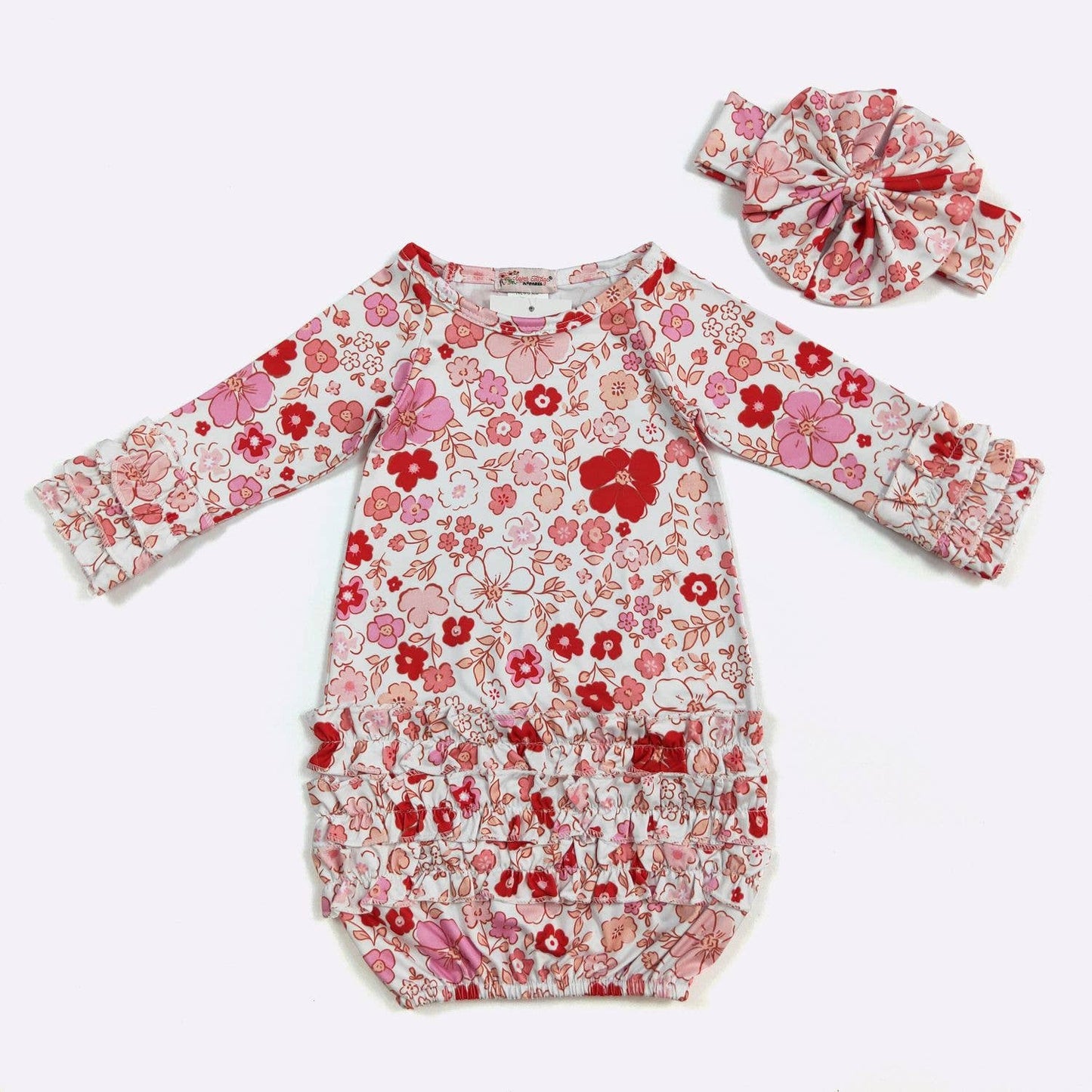 Cherry Floret Baby Gown