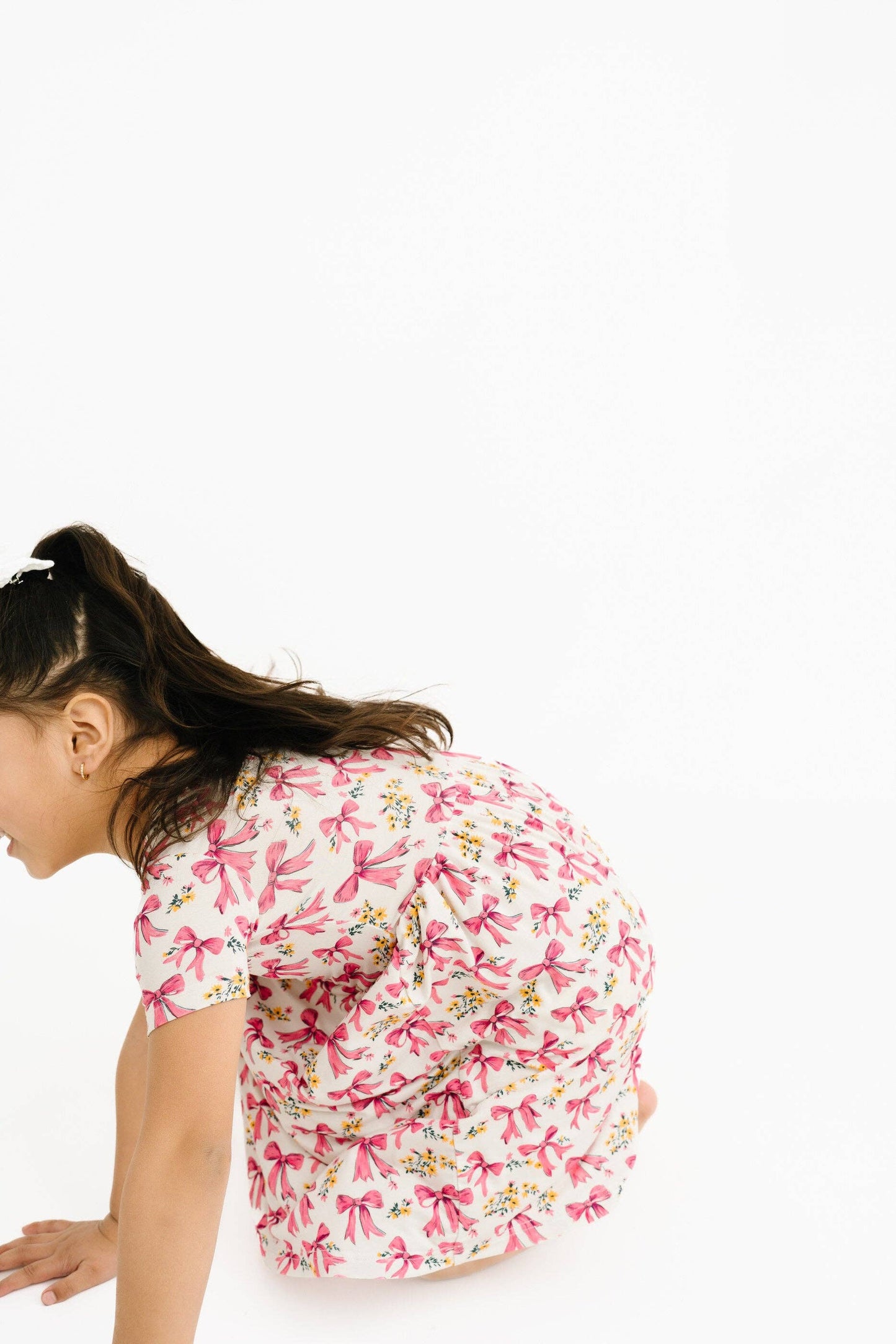 Bloom Bows Short Sleeve Bamboo Dress