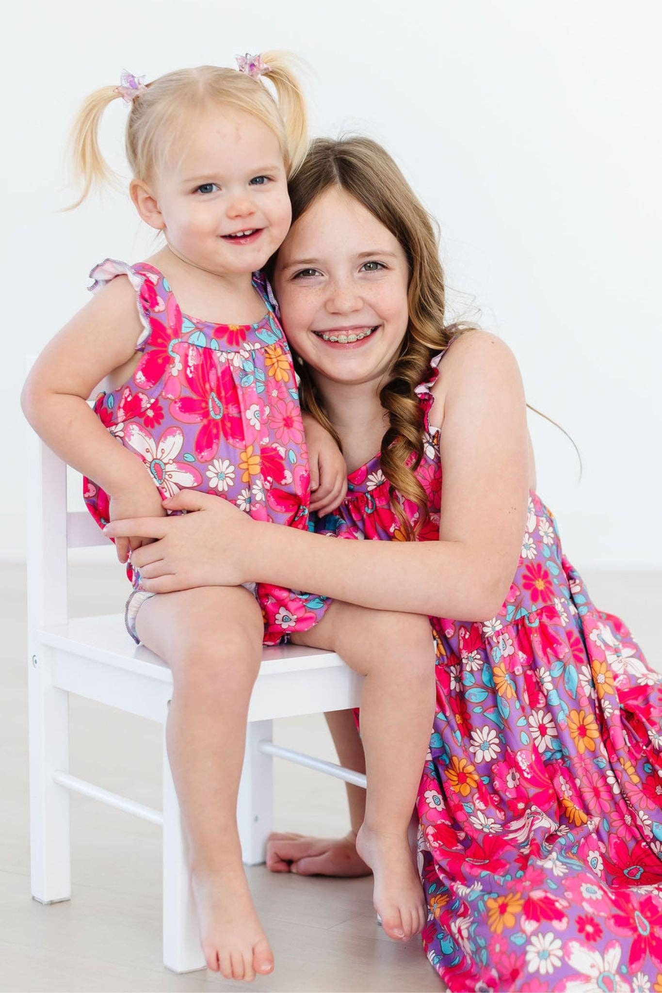 Mila & Rose - Hawaiian Floral Ruffle Cross Back Dress