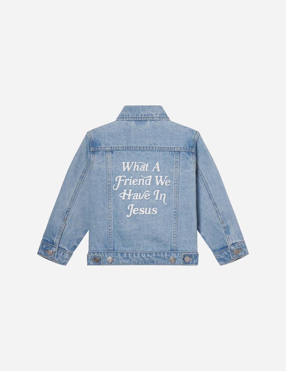 Elevated Faith - What a Friend in Jesus Kids Denim Jacket