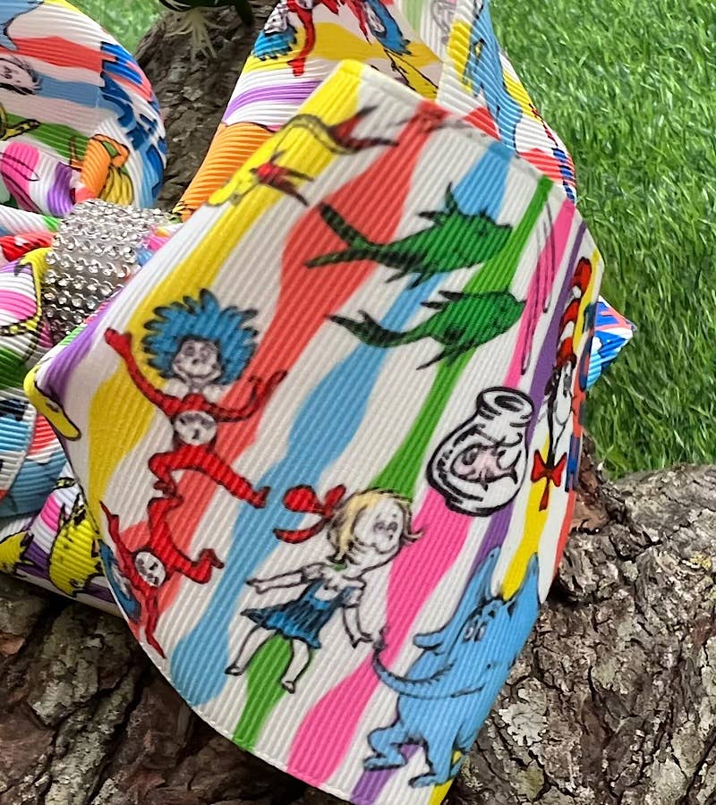 Colorful Dr. Seuss Hairbow