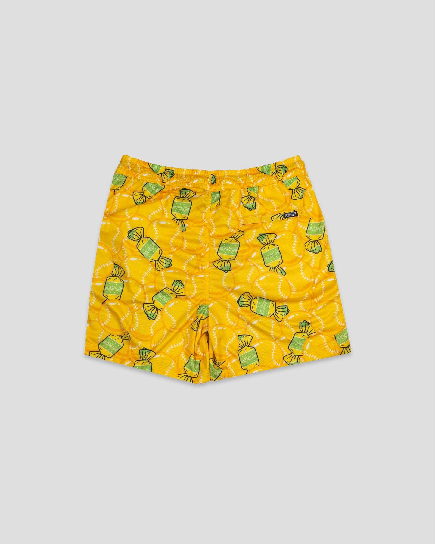 Baseballism - Doubles and Bubbles Diamond Air Youth Mesh Shorts - Banana