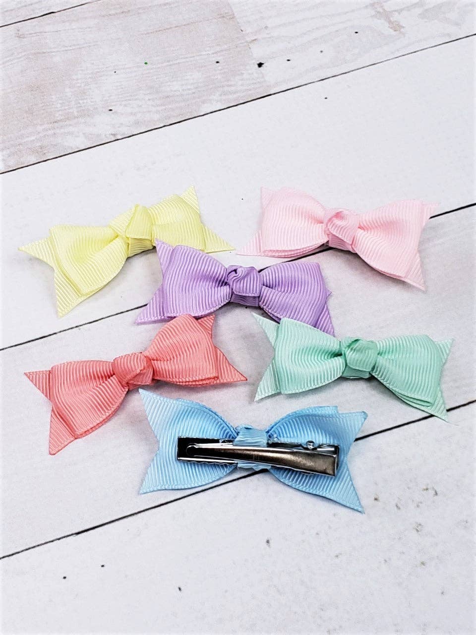Solid Baby Bow Clippie Variety Packs - 6 Bows (4 Color Set Options!)