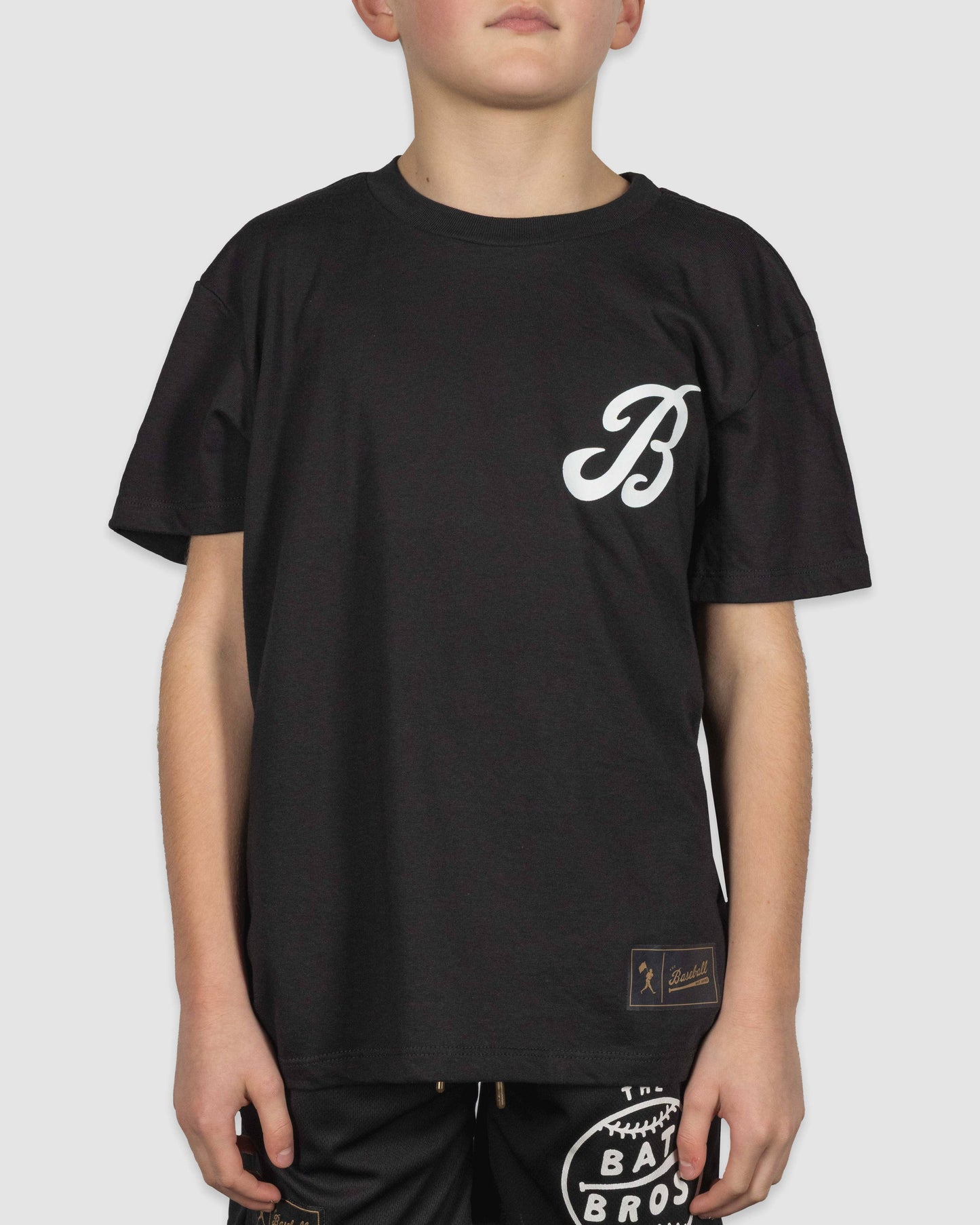 Baseballism - Bat Bros B Script T-Shirt - Youth