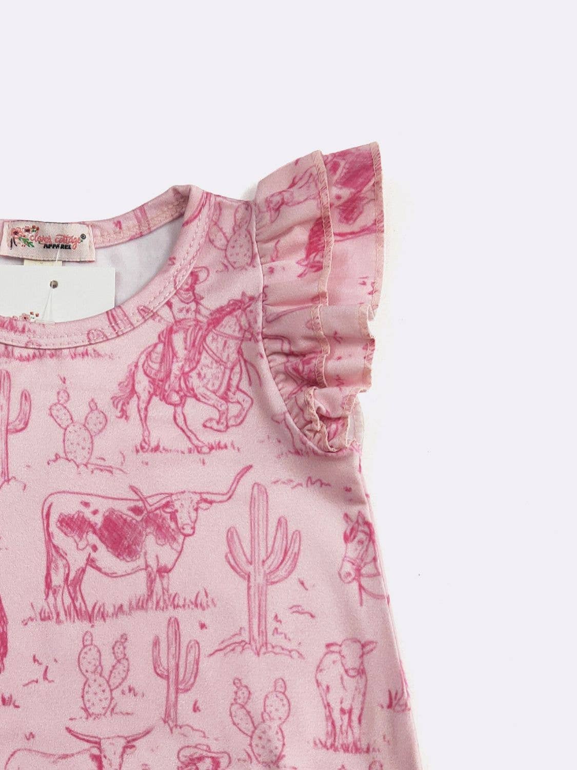 Pink Western Baby Romper