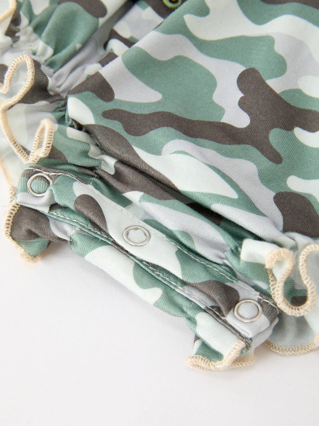 Rylee Faith Designs - Fall Camo Bow Girls Ruffle Bubble Romper