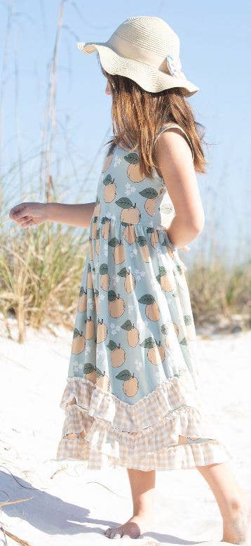Girls Summer Ruffle Dresses - Peaches