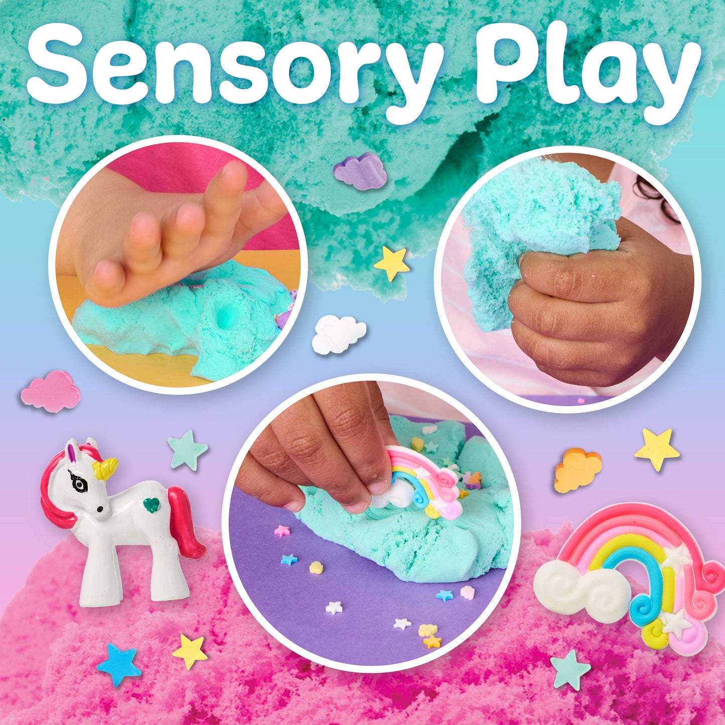 Faber-Castell / Creativity for Kids - Sensory Mini Play Kit Jar with Cloud Clay: Unicorn Theme
