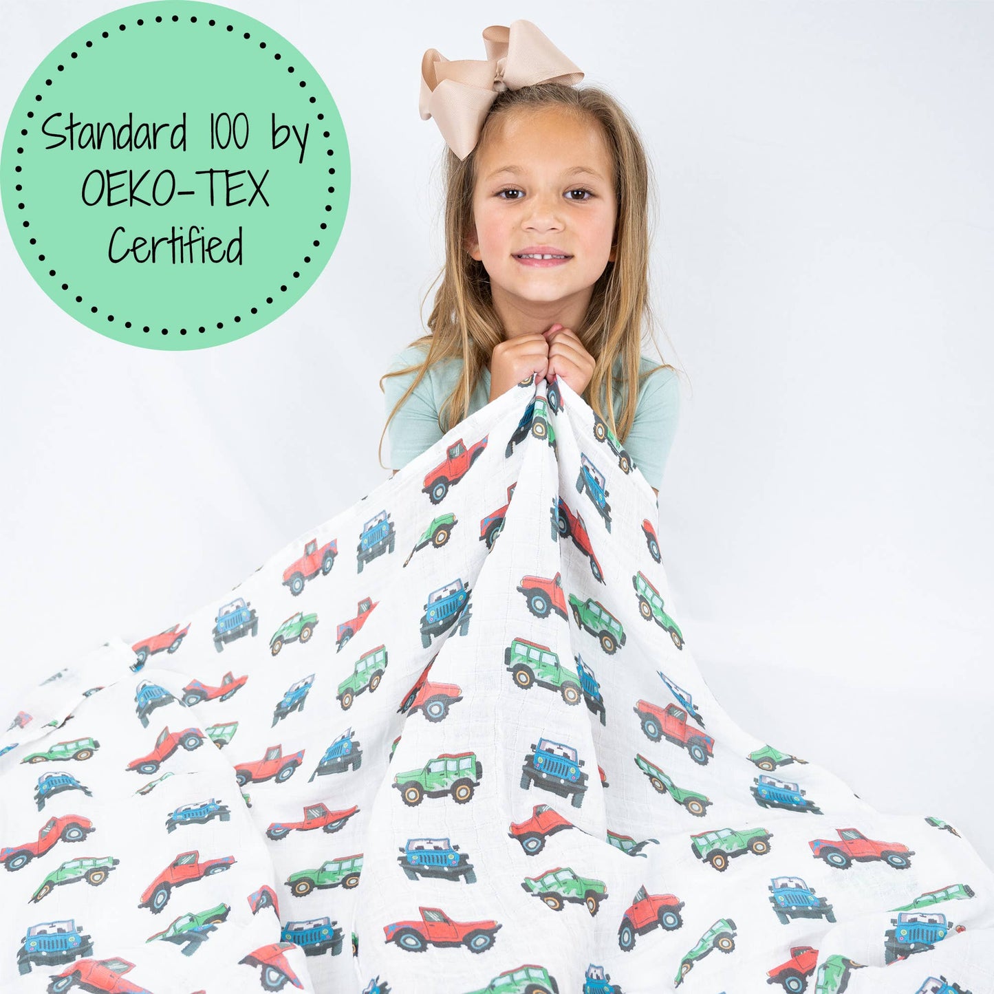 Vroom Vroom Zoom Baby Muslin Swaddle Blanket