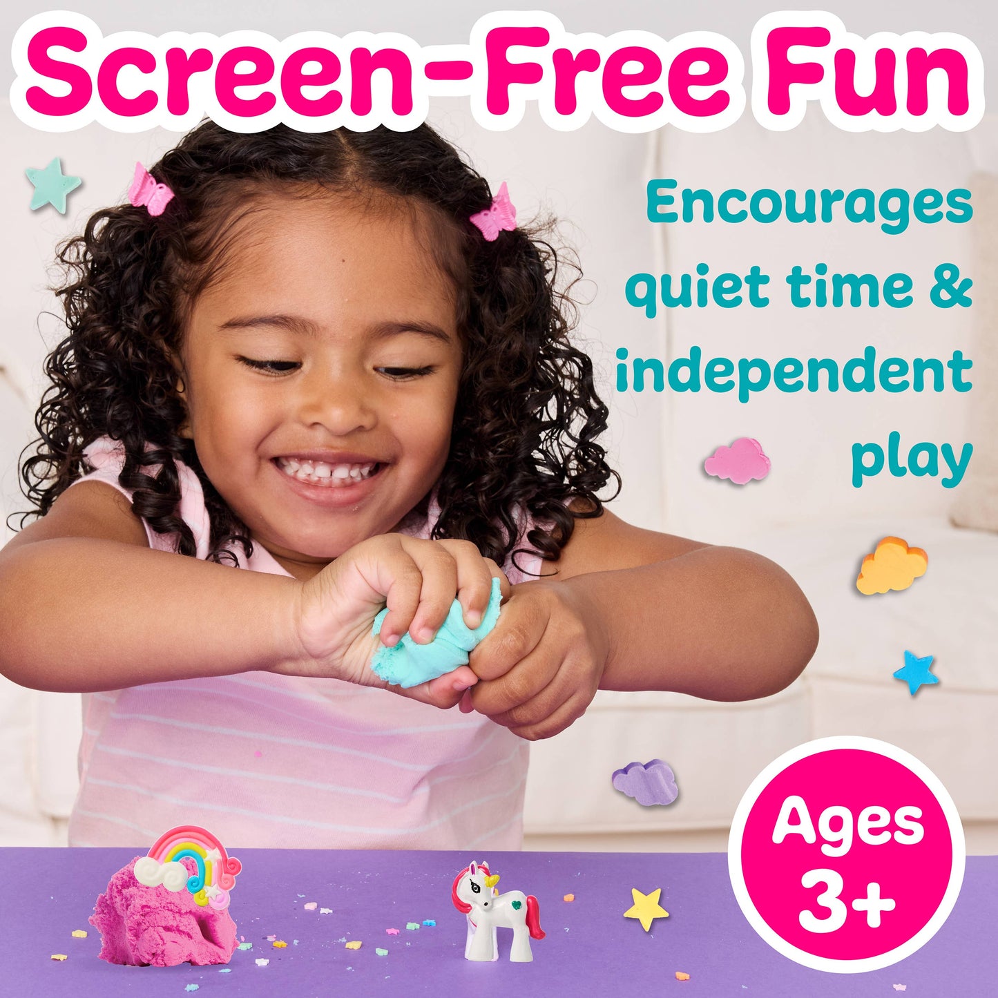 Faber-Castell / Creativity for Kids - Sensory Mini Play Kit Jar with Cloud Clay: Unicorn Theme