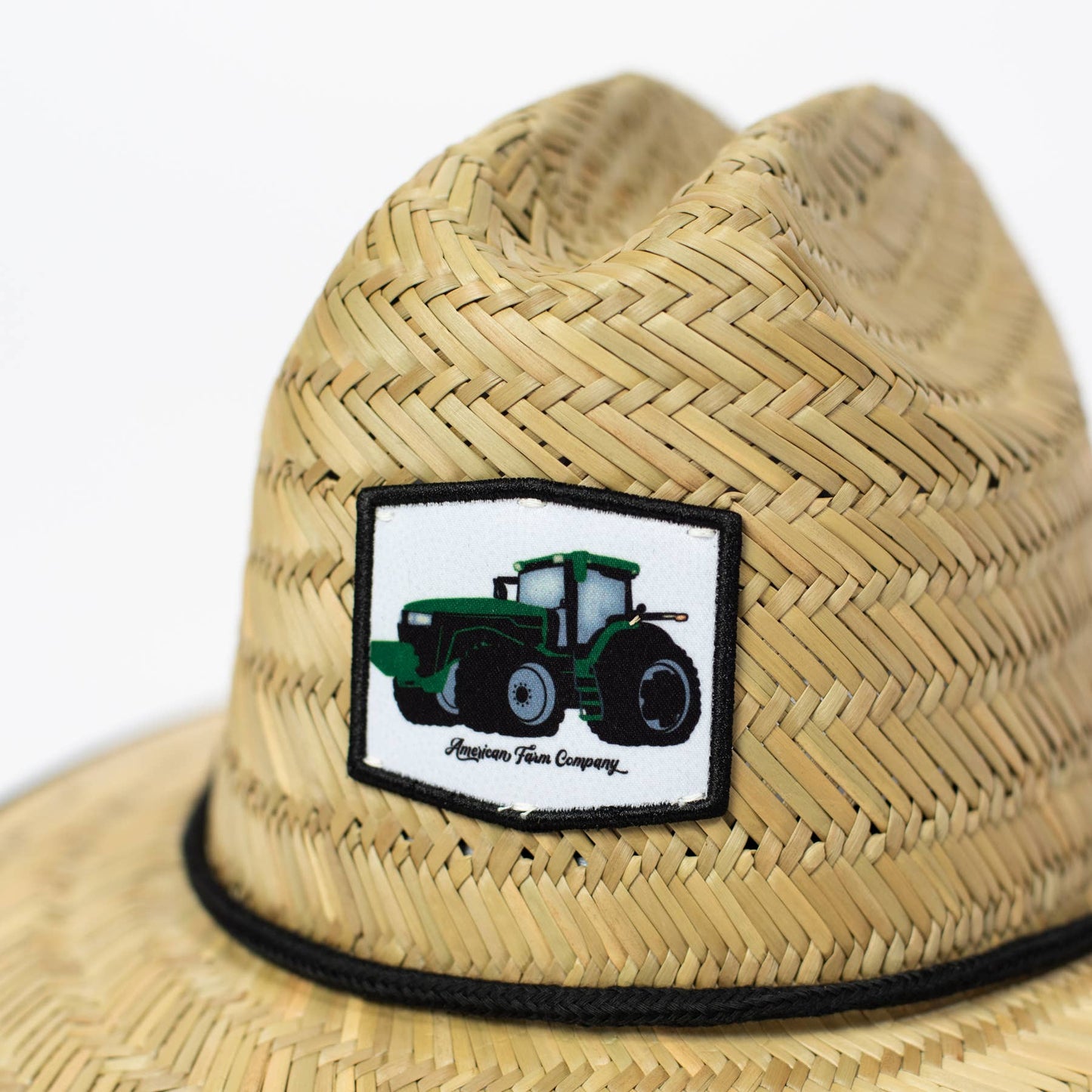 American Farm Company - Summer Green Tractor Kids Straw Hat