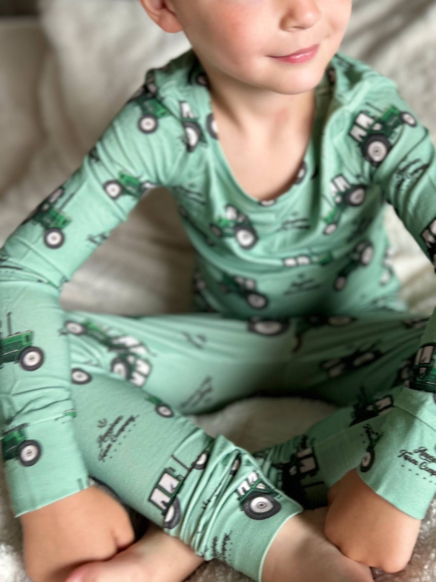 American Farm Company - Bamboo AFC Green Tractor Youth Pajamas