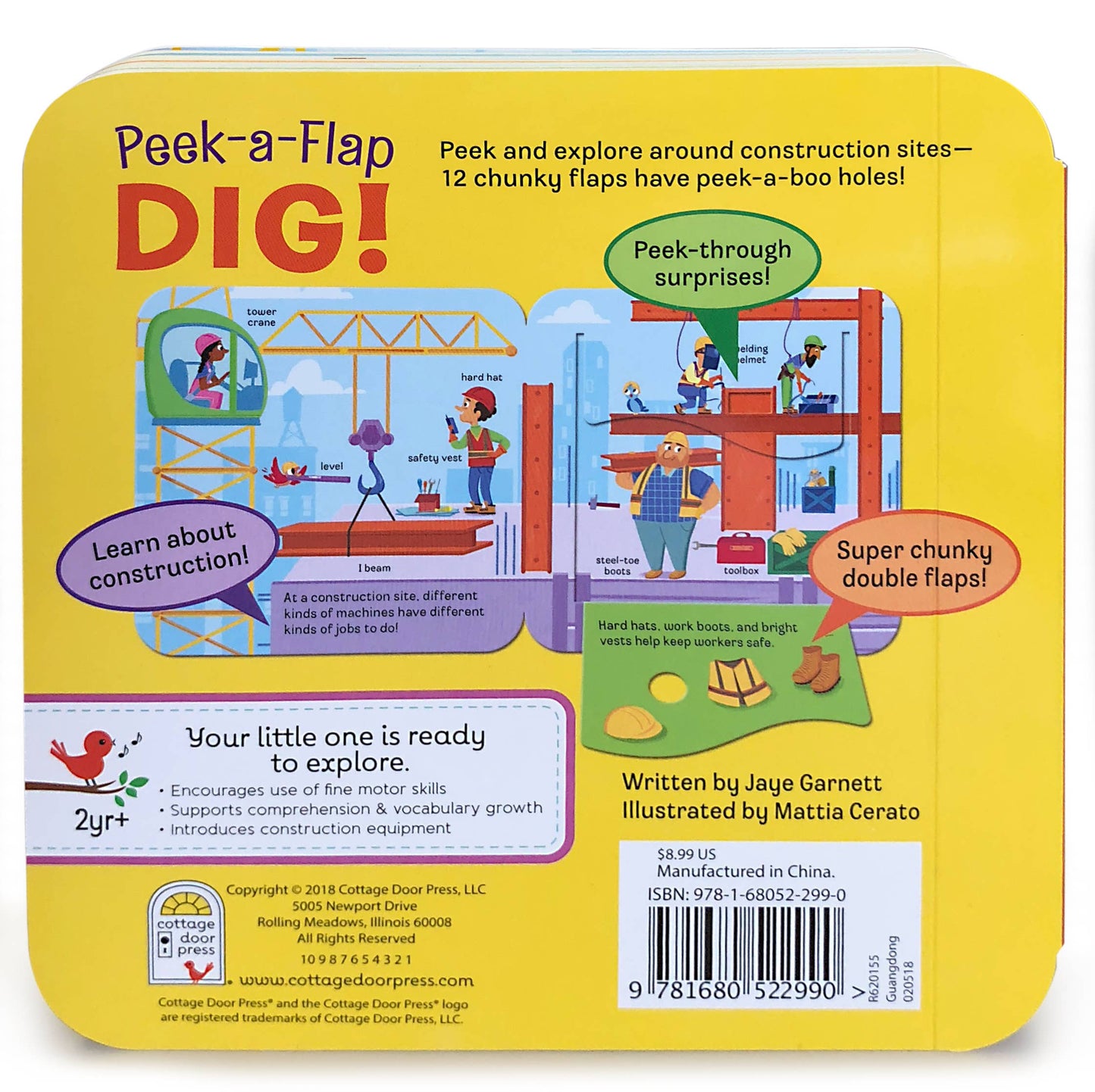 Cottage Door Press - Dig! Construction Lift-a-Flap Board Book