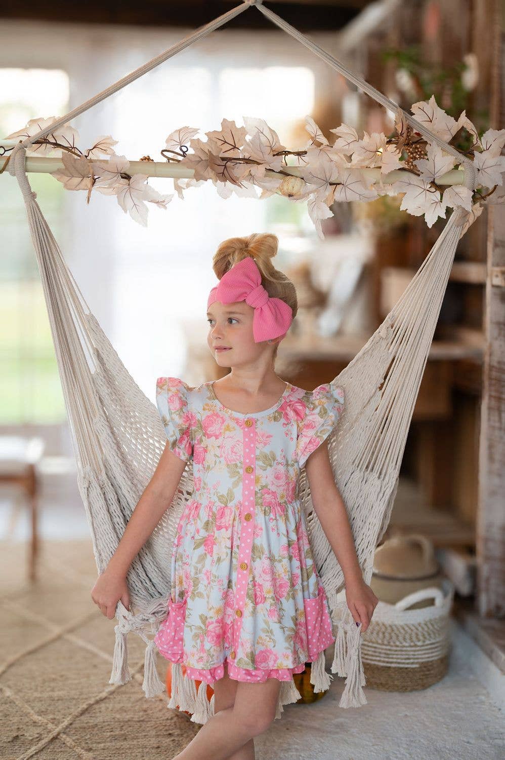 Antique Rose Summer Girls Dress