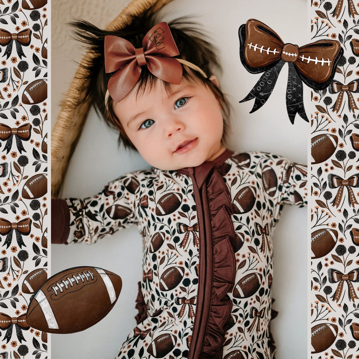 Game Day Blooms Ruffle Footie
