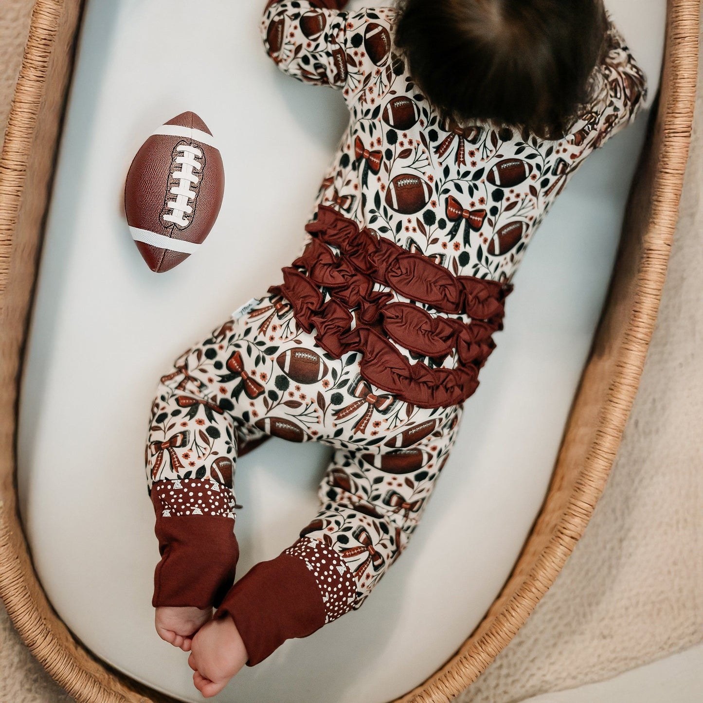 Game Day Blooms Ruffle Footie