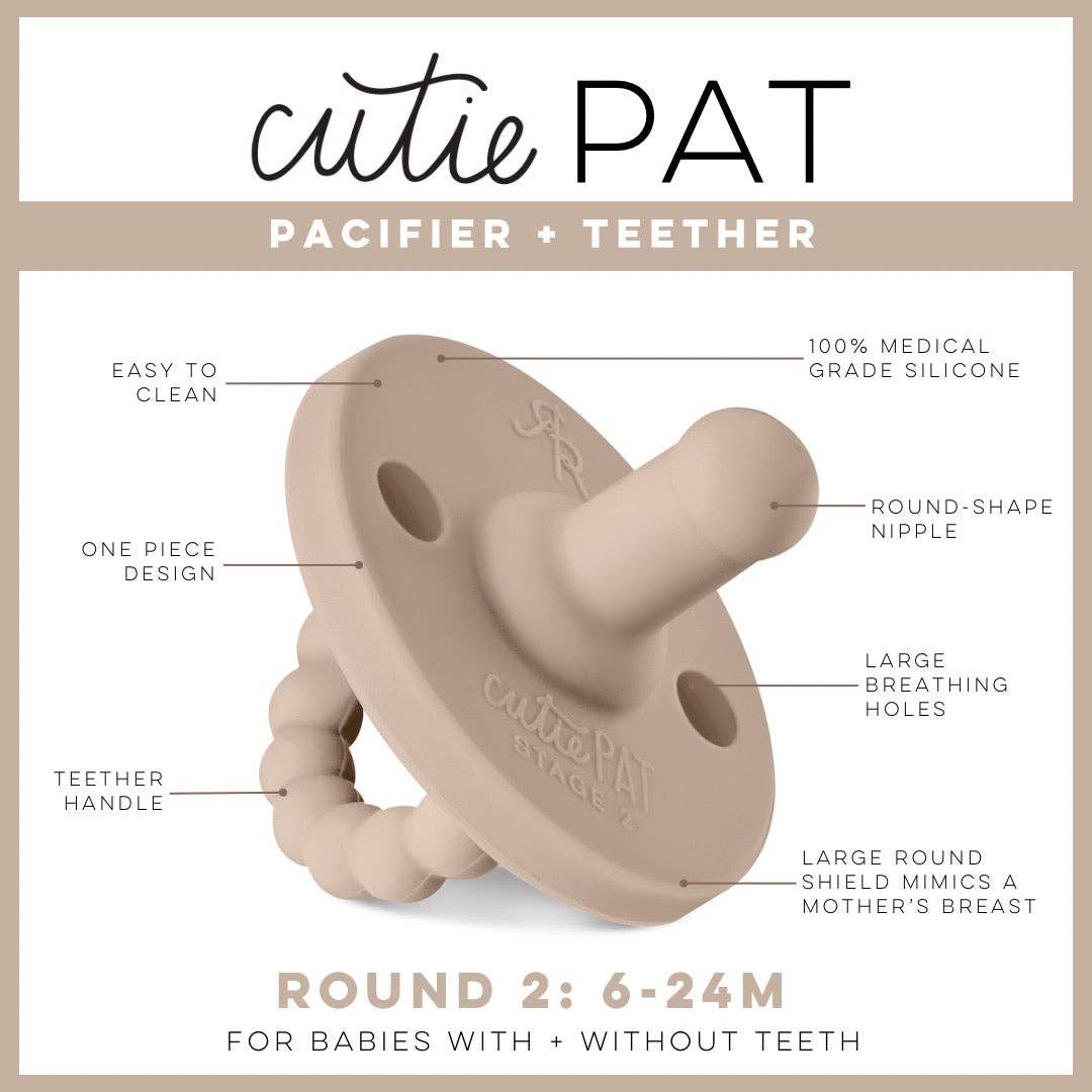 Ryan & Rose - Cutie PAT Round (0-24m) Pacifier + Teether Sets