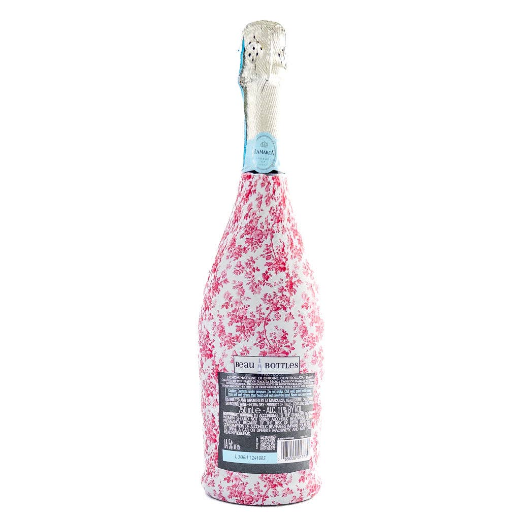 Beau Bottles - Beau Bottles Grandmillenial Pink Floral - Prosecco Collection