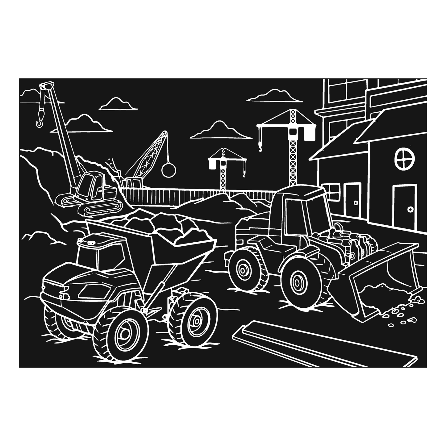 Coloring Placemat Construction 12x17