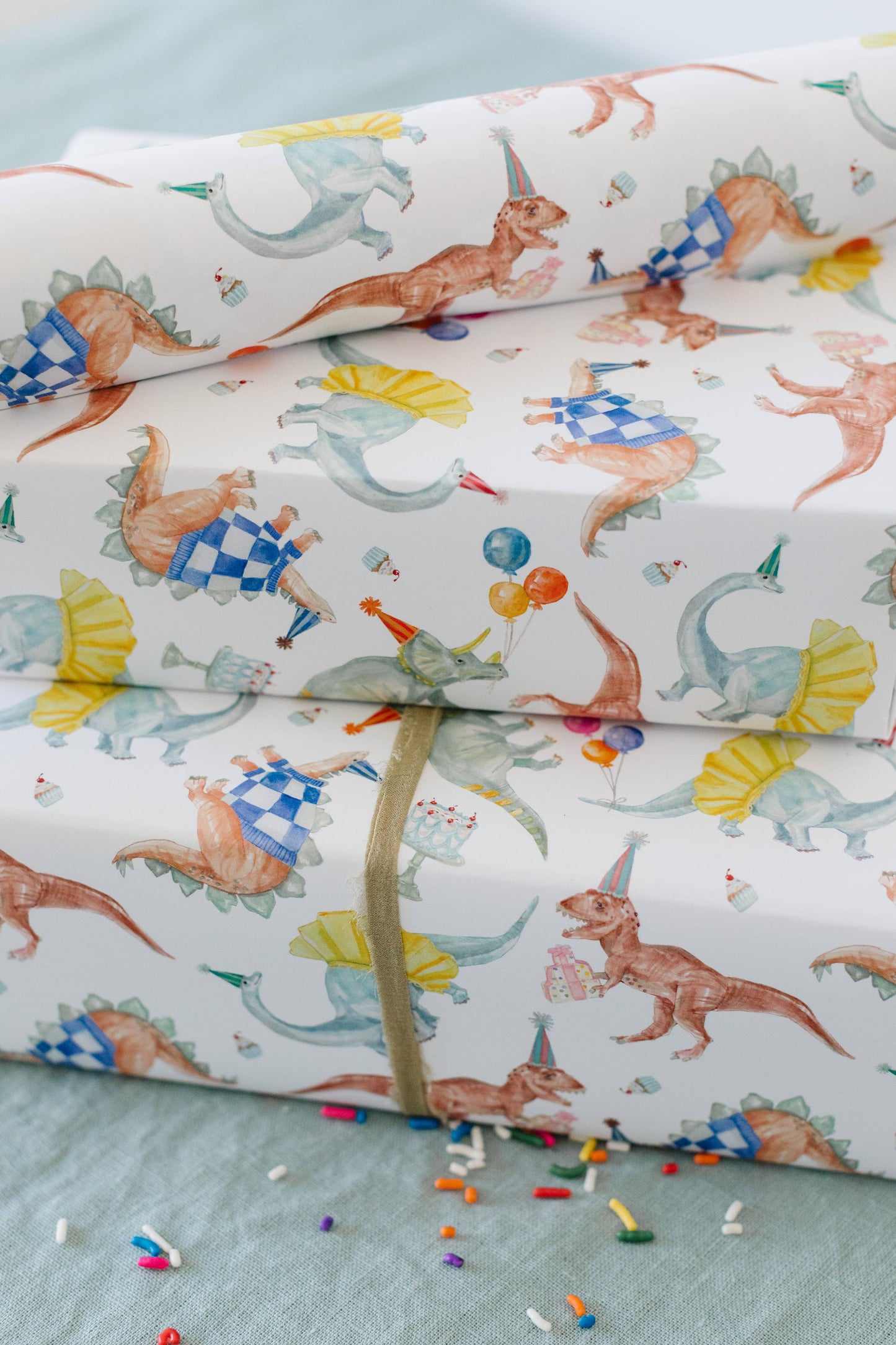 Birthday Dinosaurs Gift Wrap
