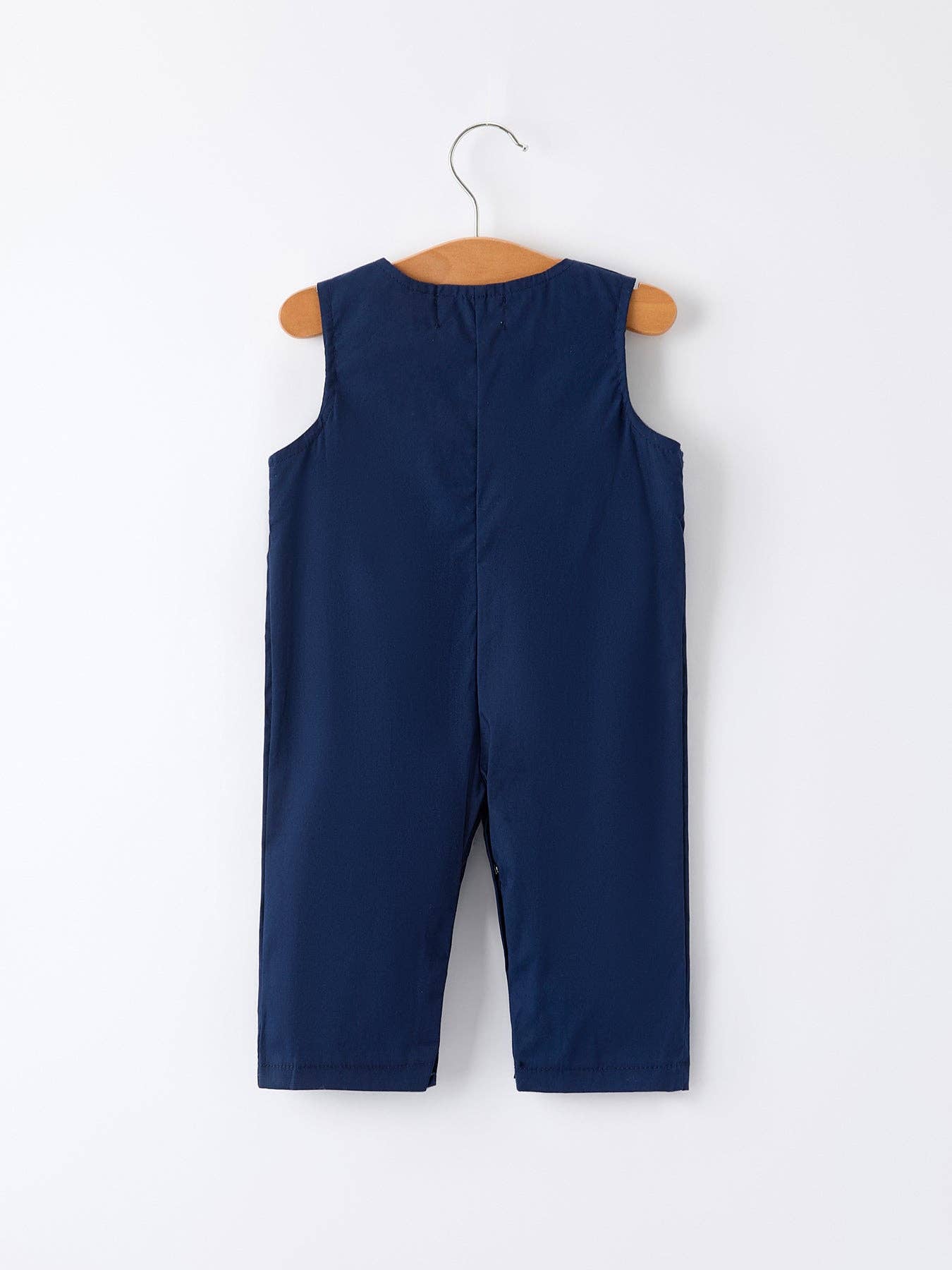 Rylee Faith Designs - Christmas Navy Blue Nativity Smocking Embroidered Baby Boy Romper