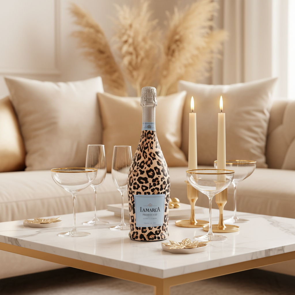 Beau Bottles - Beau Bottles Tan Leopard - Prosecco Collection