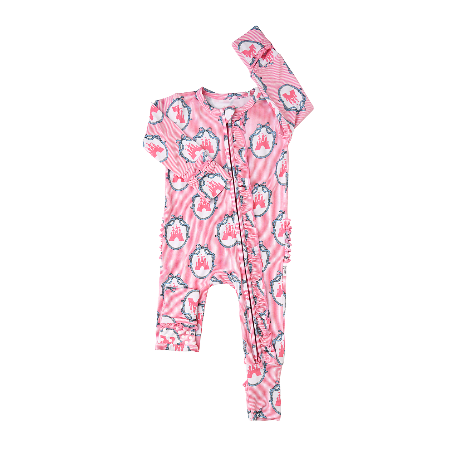 Maeve Castles RUFFLE ZIP Bamboo One Piece Baby Outfit
