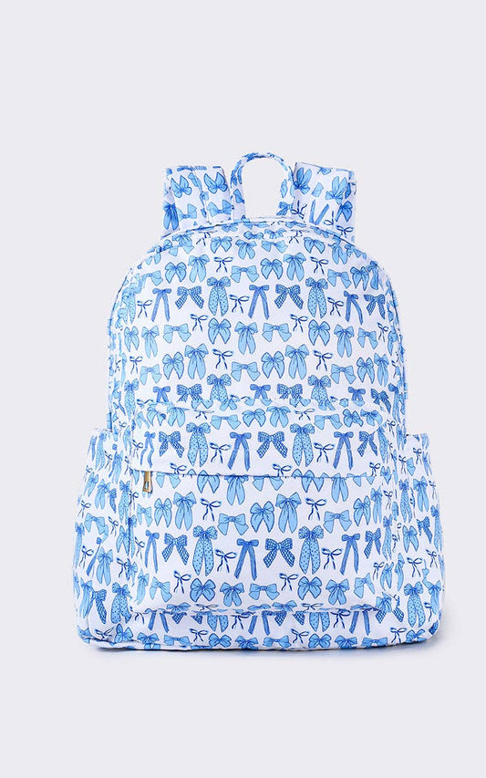 sassy kids palace - Bow Print Kids Girls Canvas Backpack