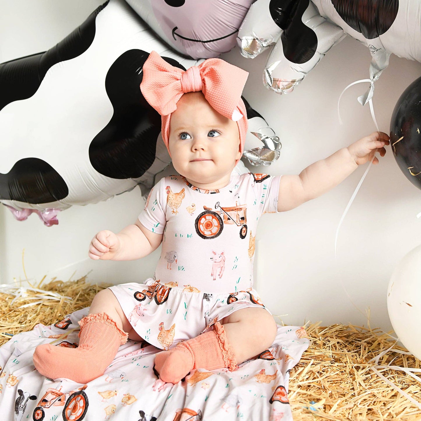 Millie Moo TUTU Bamboo Farm Baby Clothing Dress Outfit