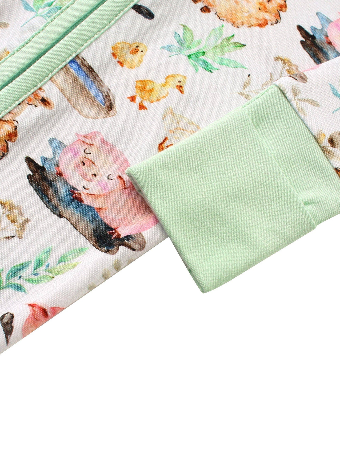 Charlie's Project Kids - Posh TOT Farmyard Fun Bamboo Baby Convertible Zippy Romper