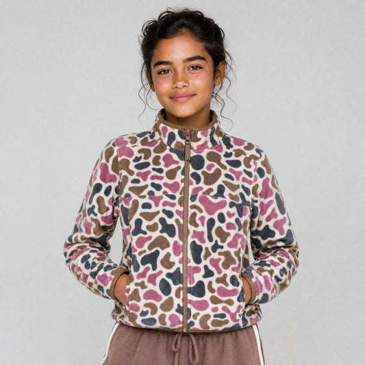 LIV Outdoor - Unisex Trail Microfleece Printed Jacket - Youth Sizing