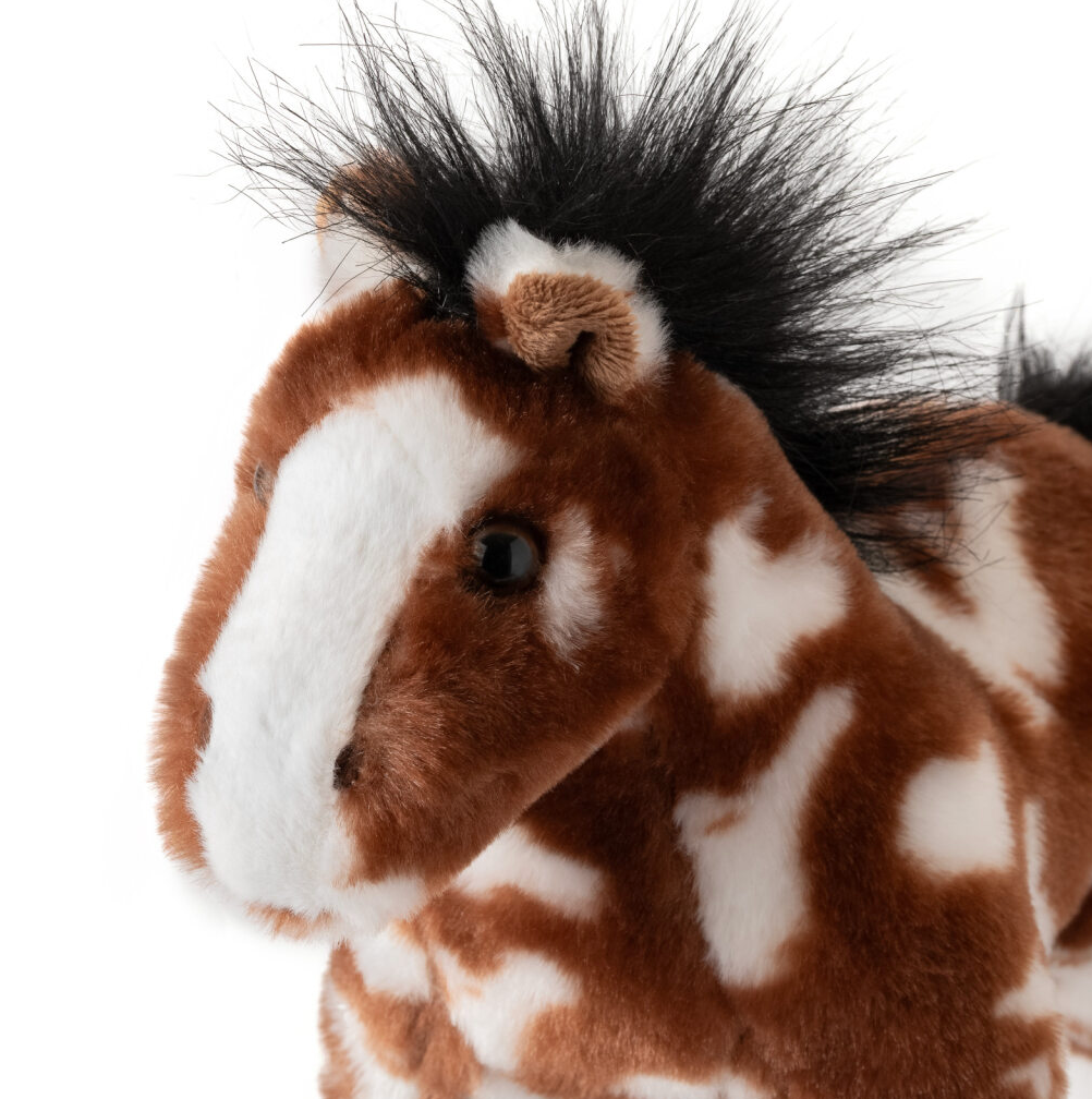 The Petting Zoo - 12" (30cm) Standing Horse Painted / Pinto Farm/Barnyard Animal