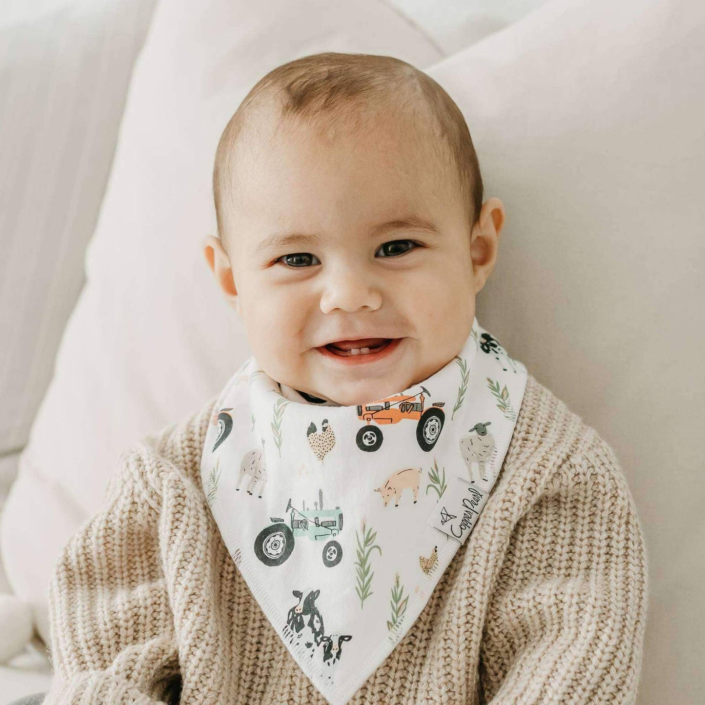 Copper Pearl - 4 Pack Baby Bandana Bibs - Jo