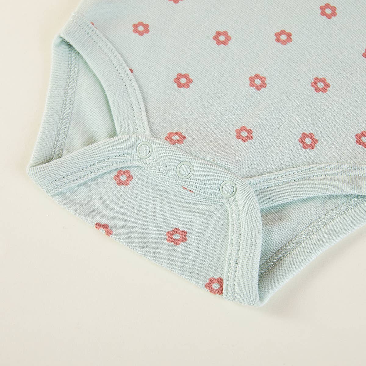 Pack of 3 Baby Girls Flower Pattern Bodysuits