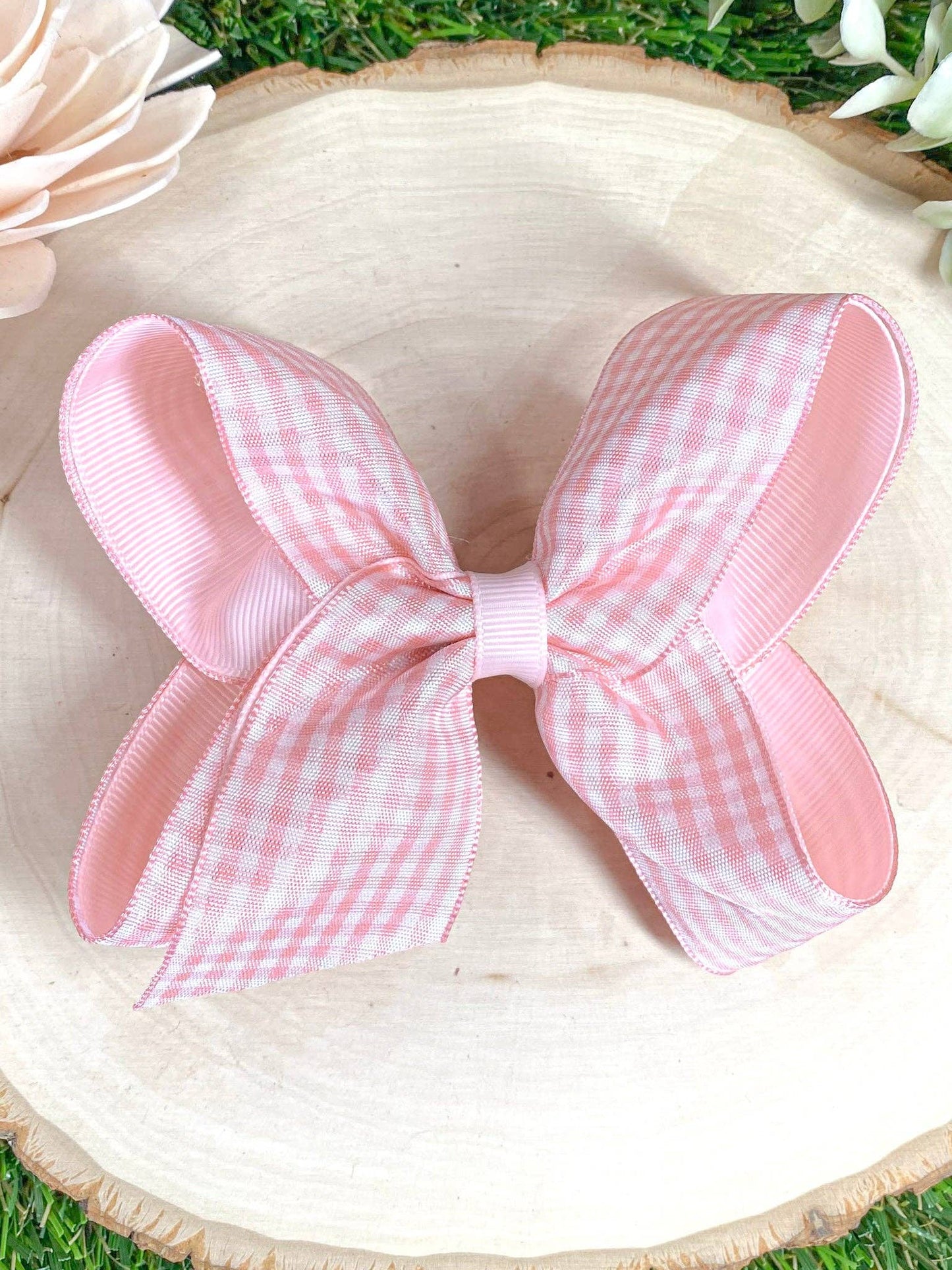 Gingham Classic Boutique Hair Bow | Clip