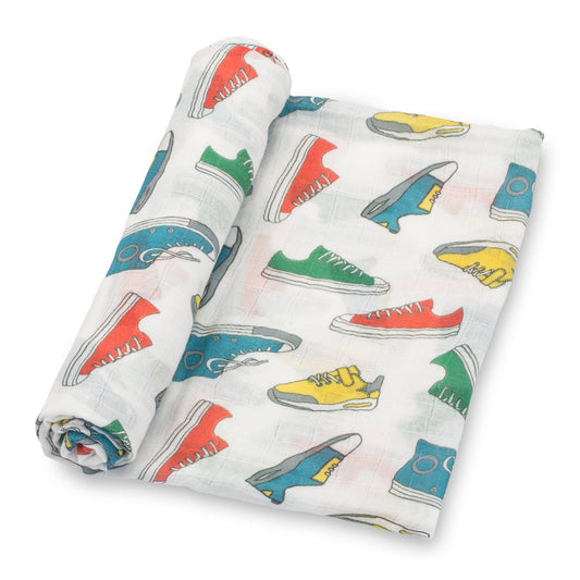 LollyBanks - Sole Mates Baby Swaddle Blanket