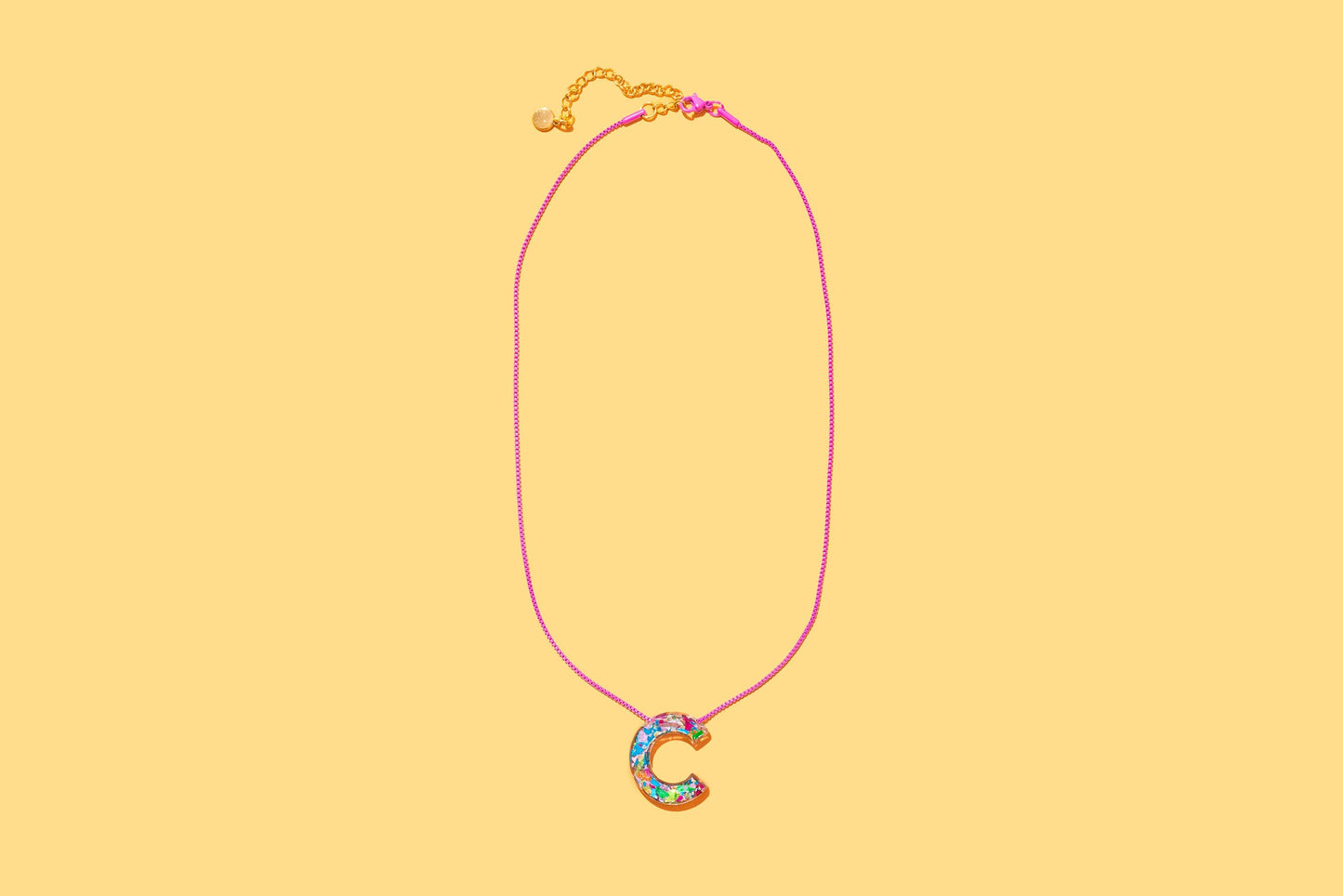 Taylor Elliott Designs - Colorful Confetti Letter Necklace