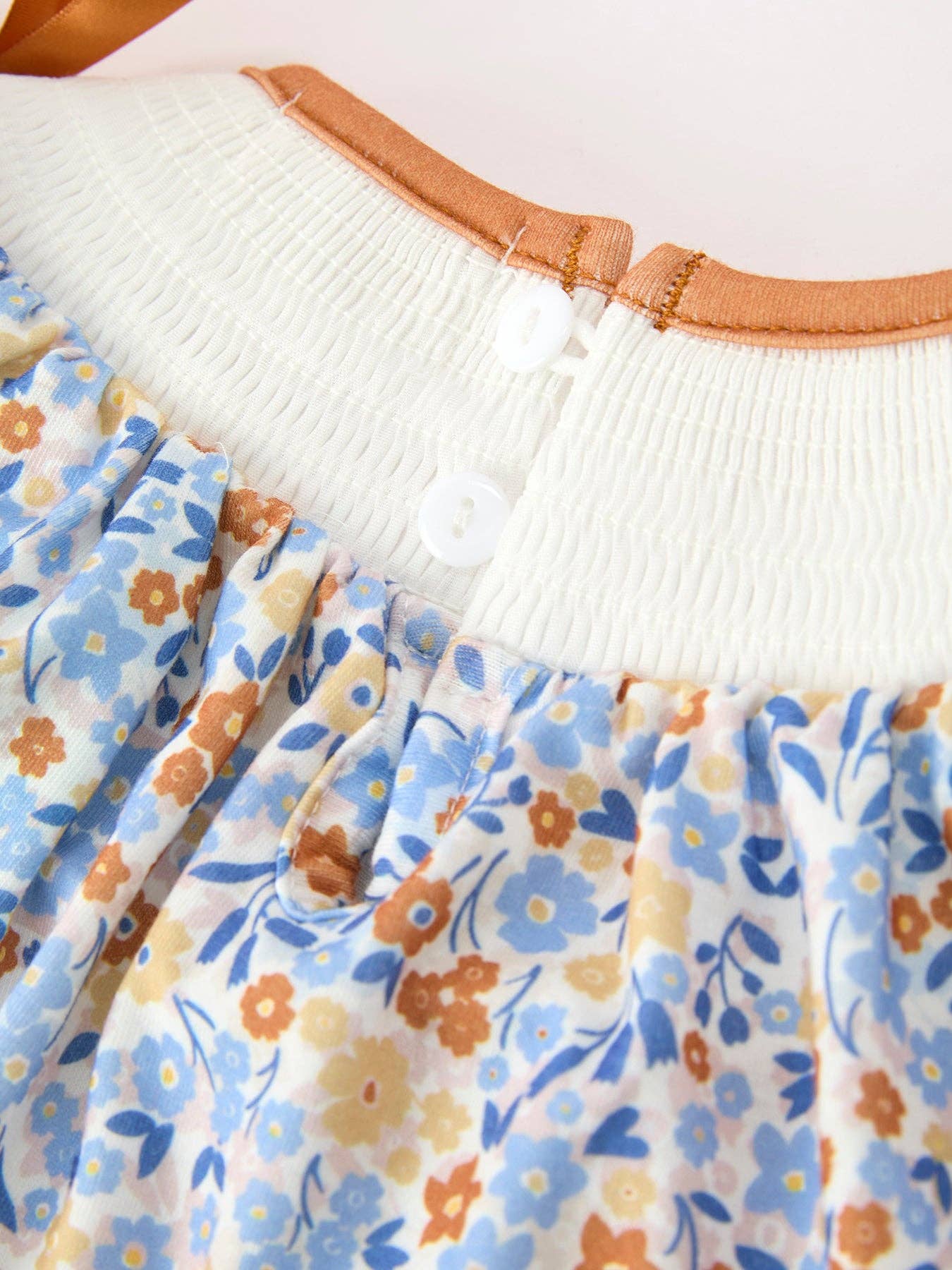 Rylee Faith Designs - Fall Floral Smocked Girls Bloomer Set