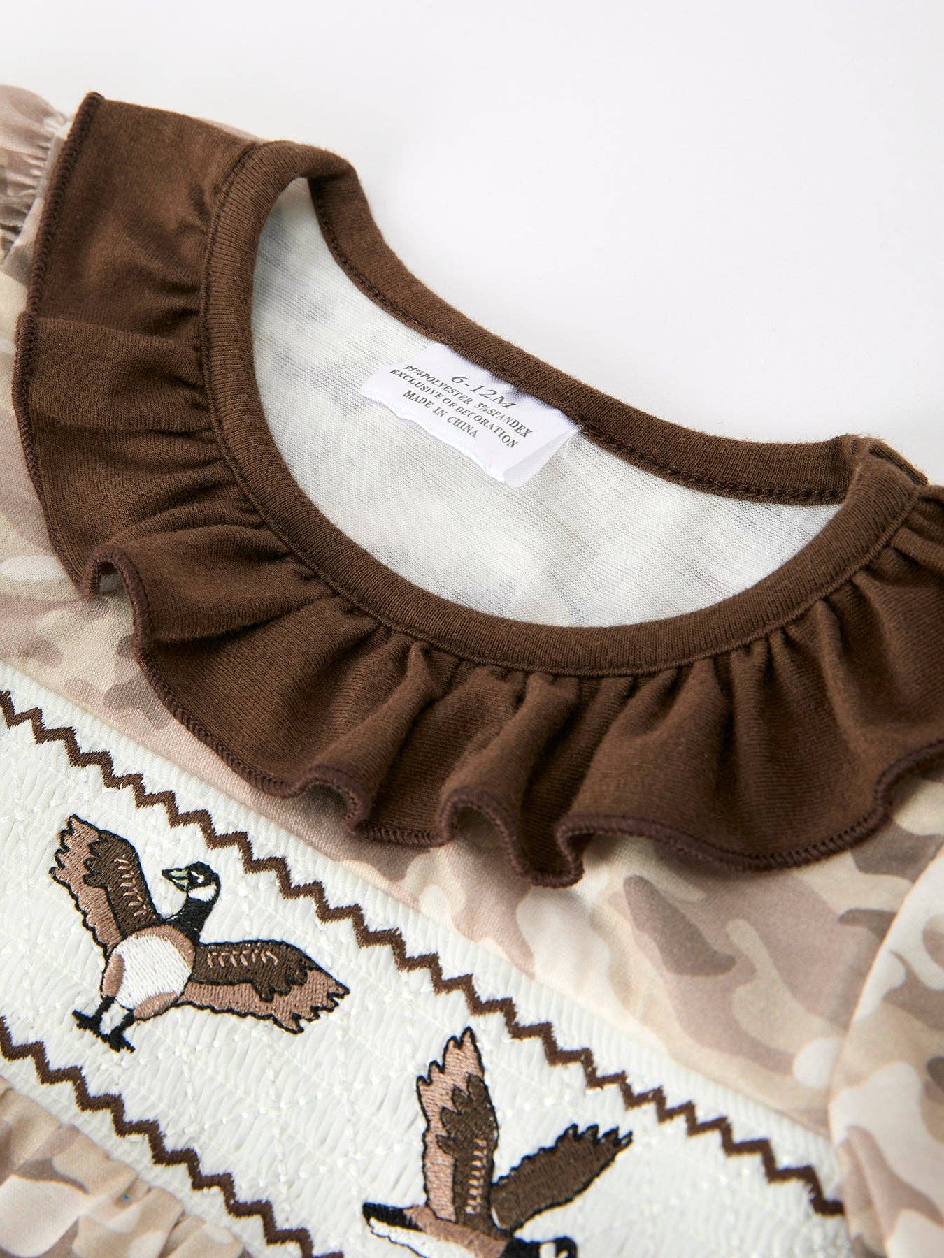Rylee Faith Designs - Duck Smocked Camo Baby Bloomer Set Bow Detail